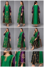 Silk Panel Outfit with Golden Embroidery - Image 6